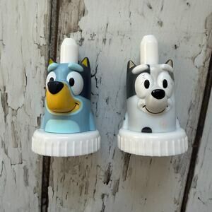 Good 2 Grow Juice Topper characters Bluey and Muffin